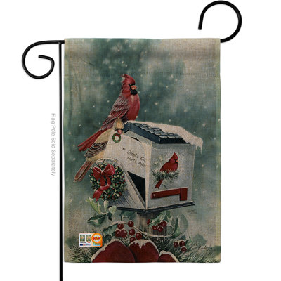 Double Sided 18.5'' H x 13'' W Polyester Christmas Flag Set