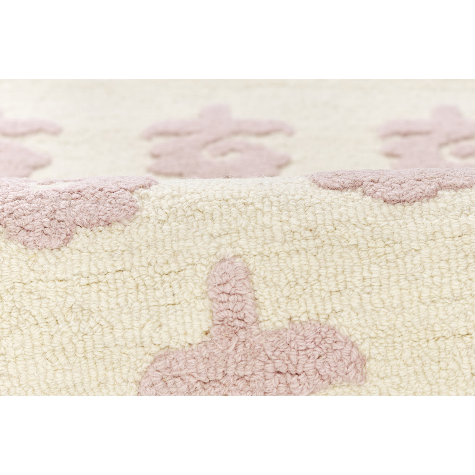 Lola Hand Tufted Wool Floral Pink Area Rug, Runner 2'3" x 8'