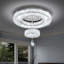 Lustre rond en cristal à deux niveaux-1921136415