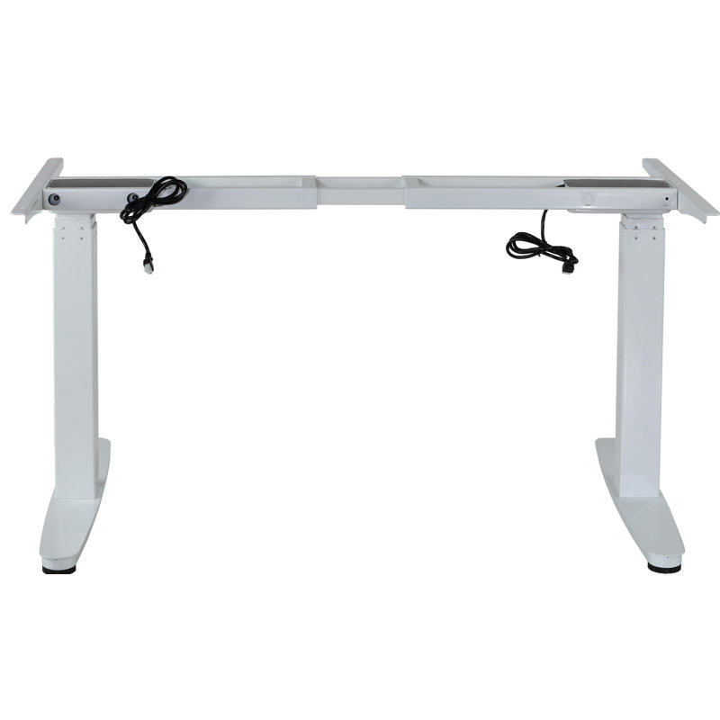 Fike Adjustable Steel Standing Desk, White