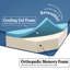 Lit orthopédique en mousse viscoélastique avec housse lavable Cooling Gel-1324003591-1324003598