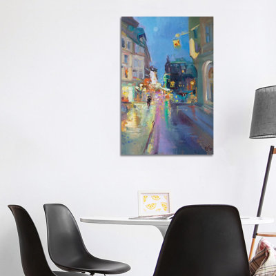 Rainy Evening 1 Piece Wrapped Canvas Painting