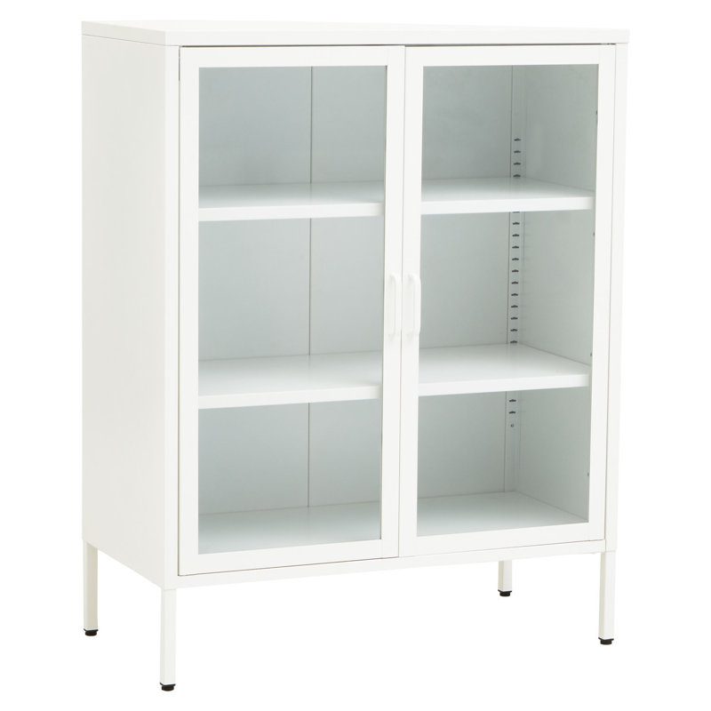 Juwaun 2 -Door 2 -Shelf, White