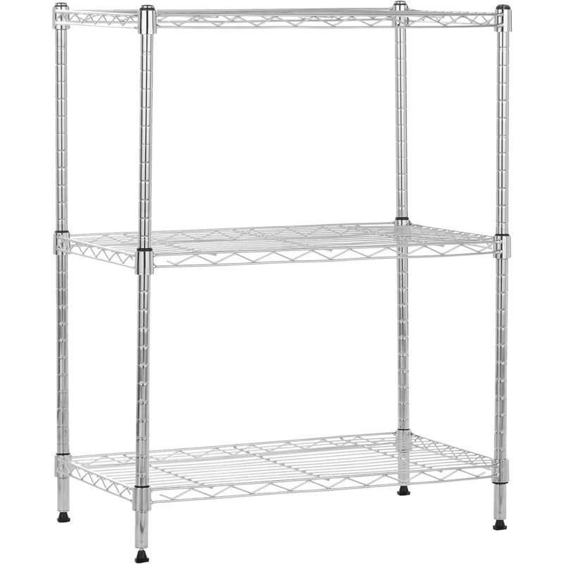 Omolade 13.4'' W Metal Shelving Unit, Chrome