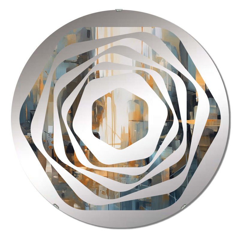 Chottu - Miroir décoratif Amorphe, 23,6 po x 23,6 po
