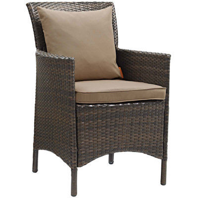 Chaise de salle à manger en rotin et osier Bocabec par Havenside Home