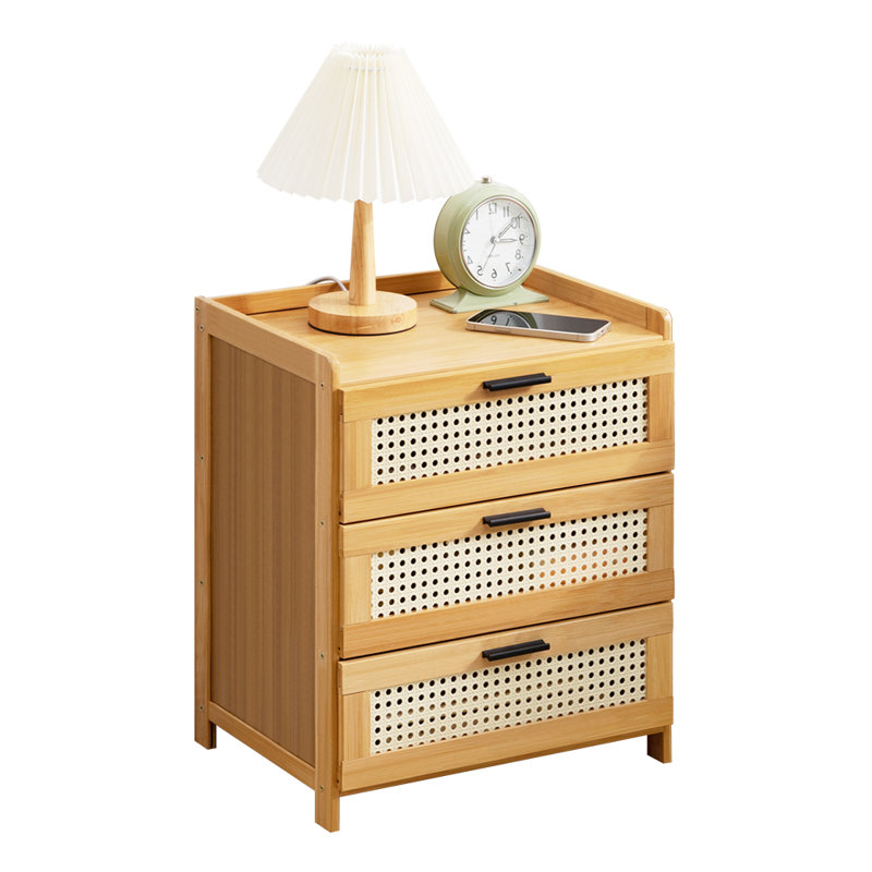 42cm W Solid Wood Bedside Table