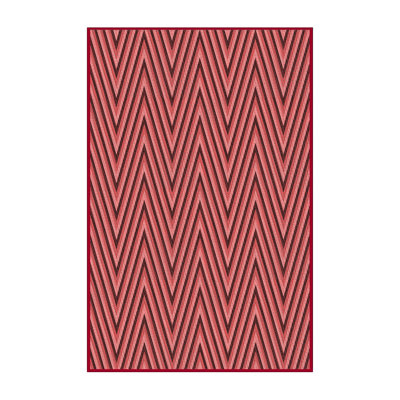 Tapis tissé à la machine en rouge