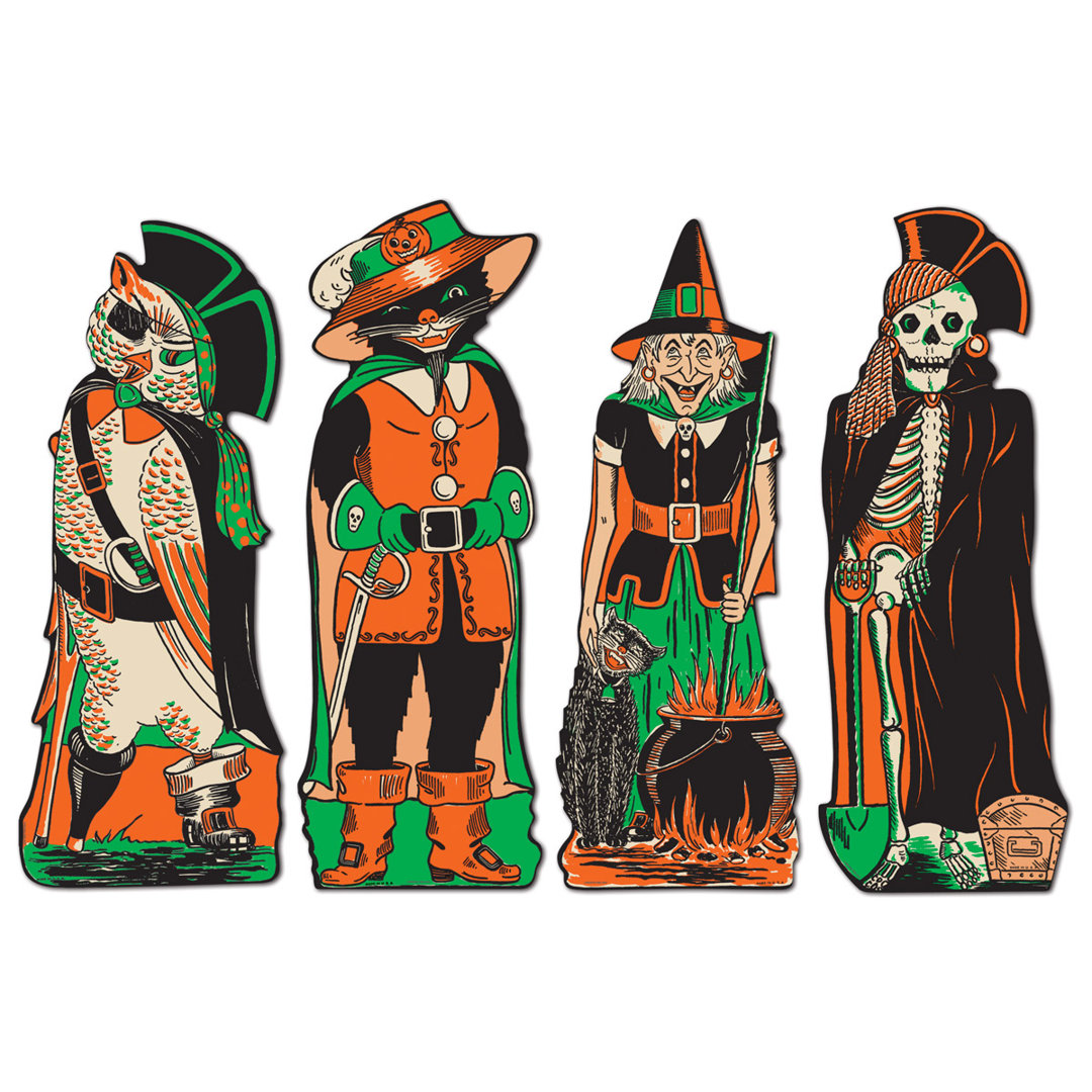 Halloween-Vintage Fanci-Dress Cutouts (Set of 4) The Holiday Aisle®