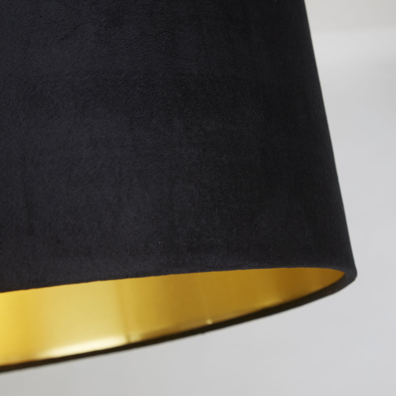 28cm H Velvet, Plastic And Mild Steel Traditional in Black And Gold