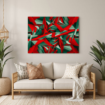 Op Art 61 Red Metal Wall Art