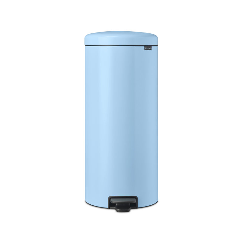 NewIcon Pedal Step On Trash Can, 30 L, Blue