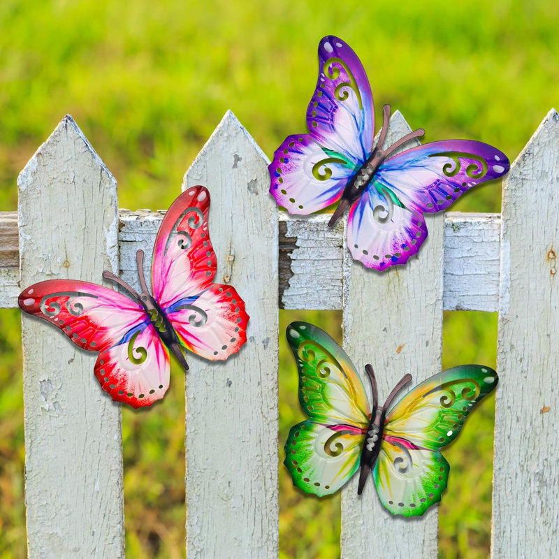 Metal Wall Decor, Green/Purple/Red