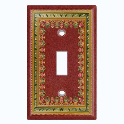 Patterned 1 - Gang Toggle Light Switch Standard Wall Plate