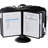 DURABLE  SHERPA Carousel Reference System, 40 Double Panels, Letter, Black