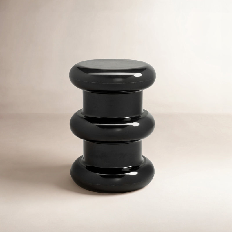 Pilastro Plastic Accent Stool, Black