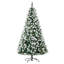 Arbre de Noël artificiel enneigé 6 pi, 800 pointes, 61 branches de pin, support, arbre de 6 pi facile à installer avec aspect d'hiver enneigé, cube à base de branches