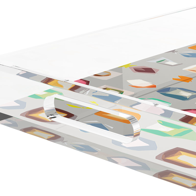 Colourpop Andre Acrylic Rectangle Decorative Tray, 17"W x 10.5"D x 2"H