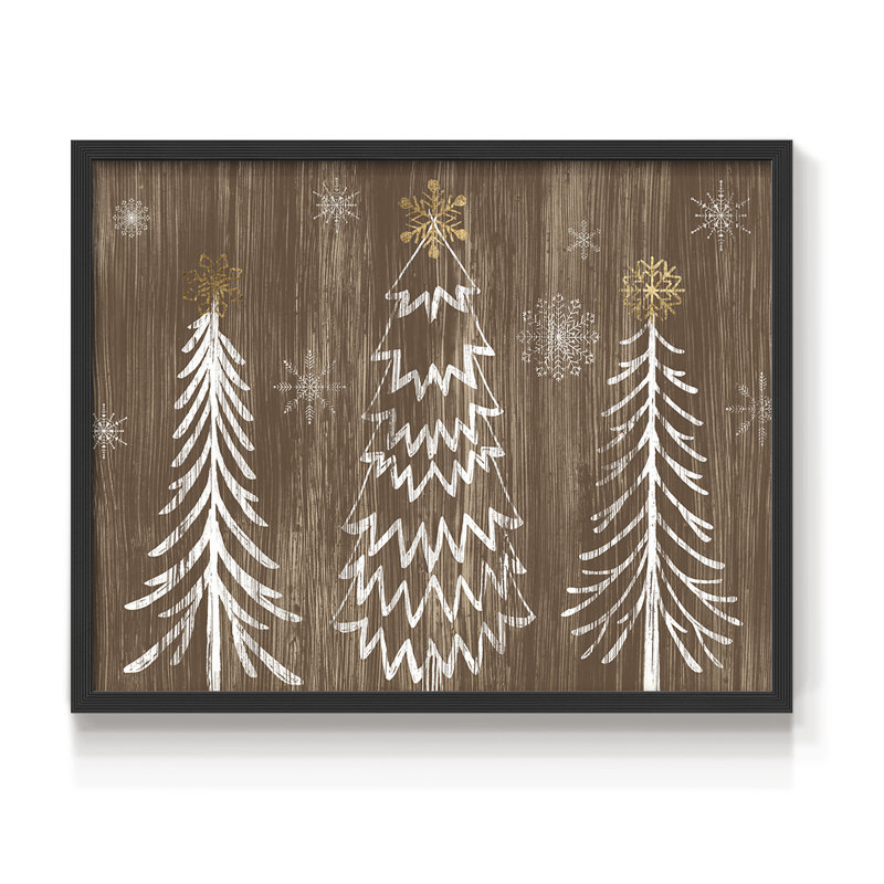 Collection Barnwood Wonderland, reproduction encadrée A, H 11 po x l 14 po, Noir, noir, noir, noir