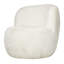 Fauteuil d'appoint en polyester tonneau rond blanc