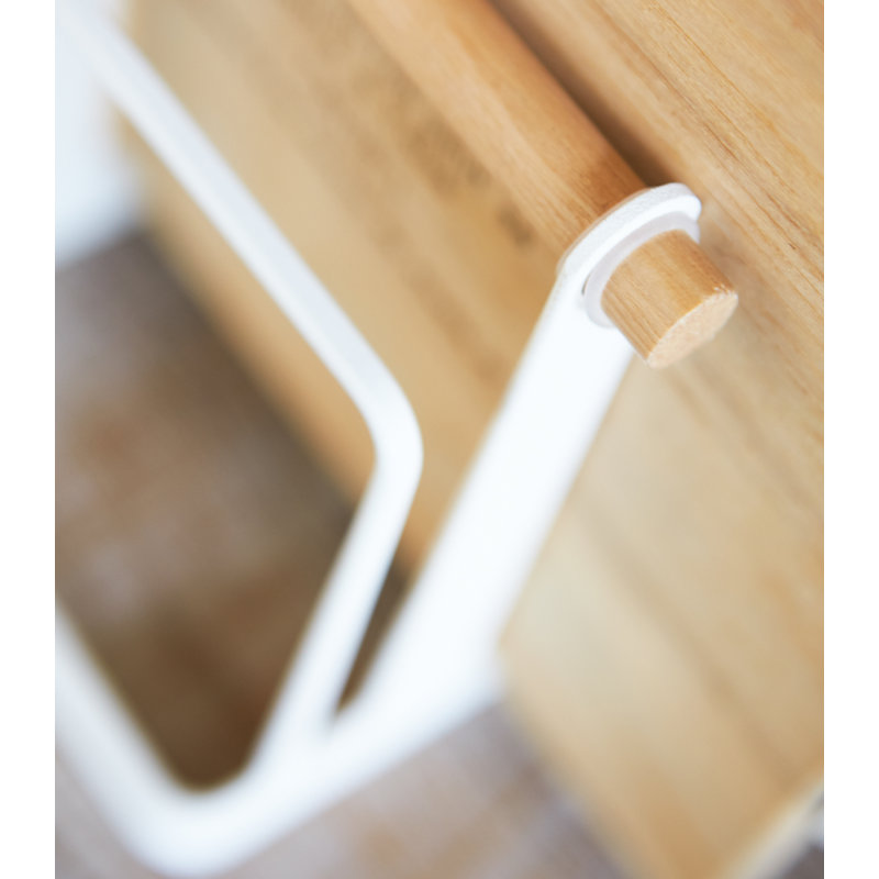 Tosca White Wood Square Cutting Board Stand