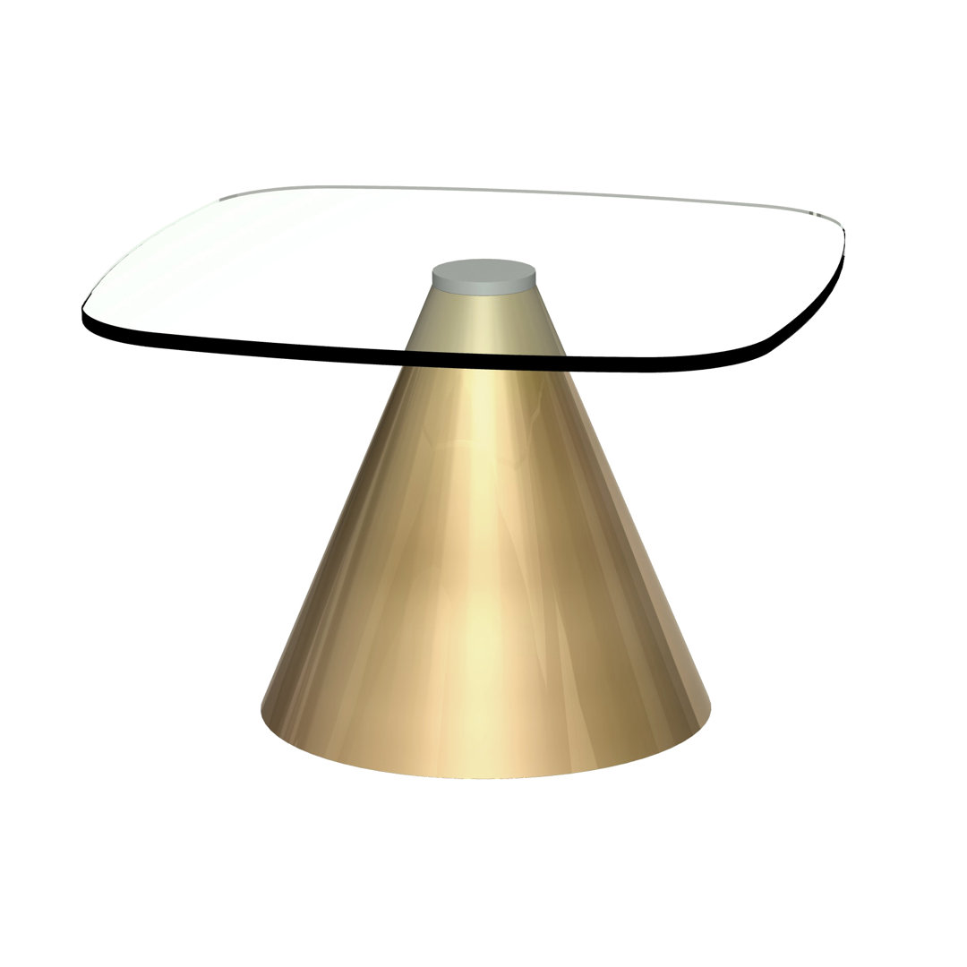 Bedminster Glass Top Pedestal End Table