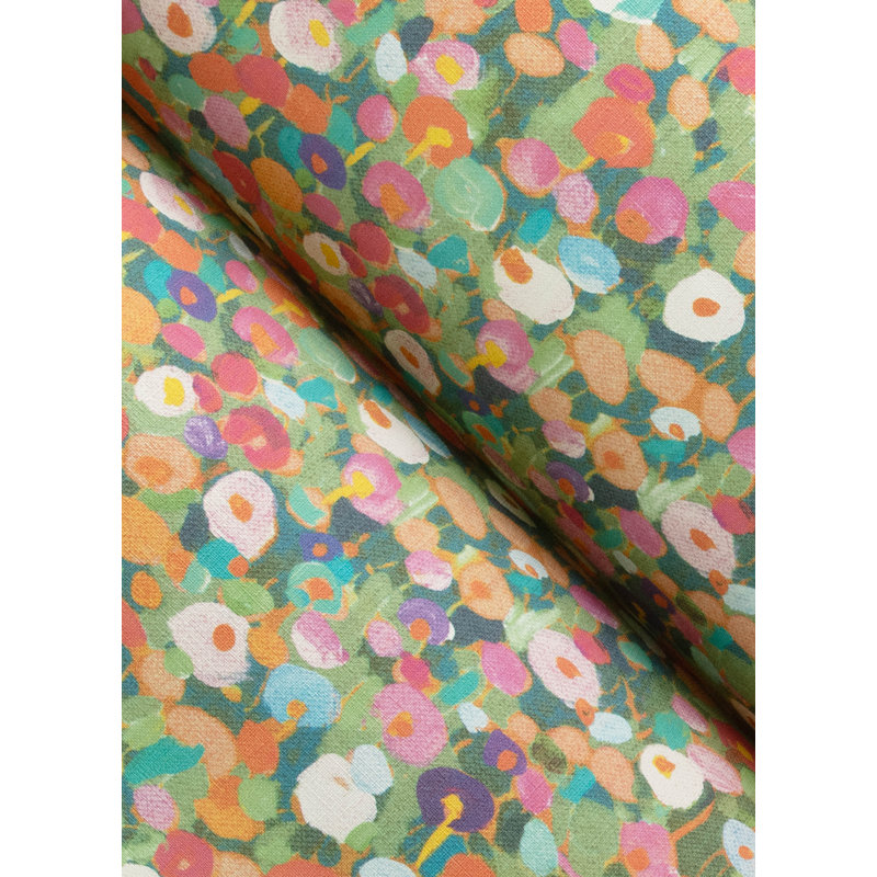 Papier peint floral Prato, Vert foncé