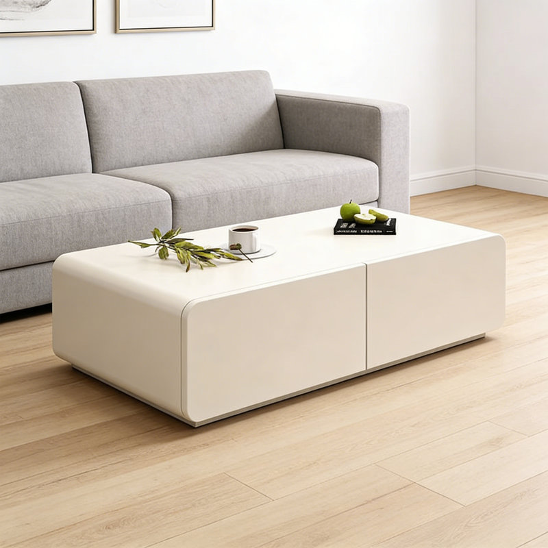Table basse moderne de luxe minimaliste, H 13,77 po x L 51,18 po x l 27,55 po