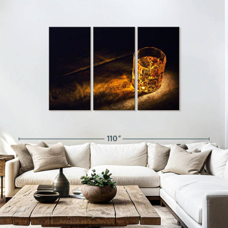 Yarlin Golden Whiskey, 48" H x 74" W