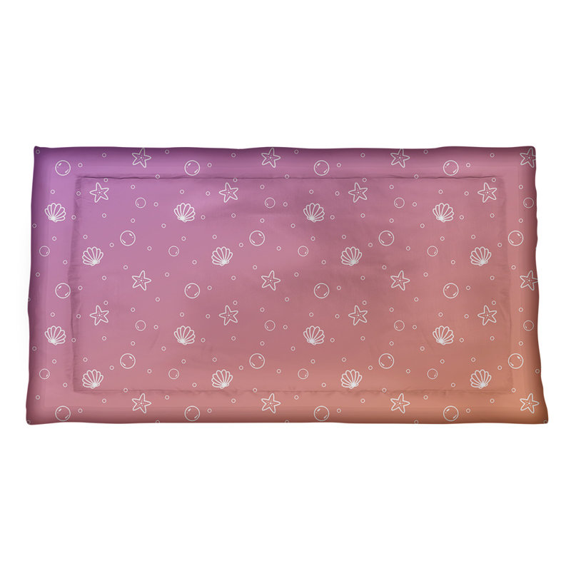 Taie décorative Katelyn Elizabeth, Très grand, Microfibre, Mauve et orange