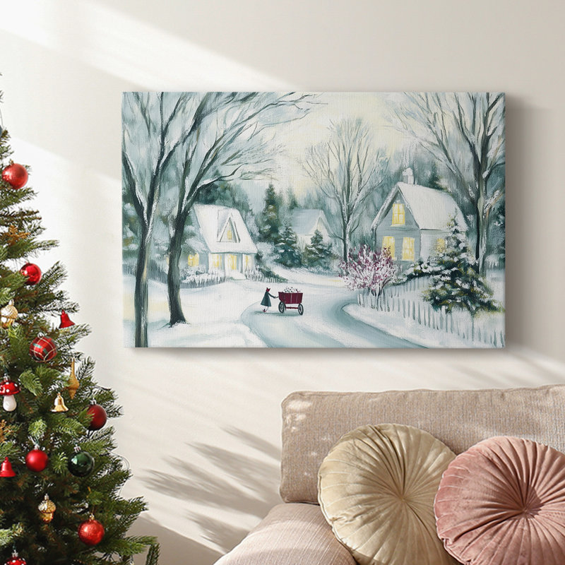 Christmas Holiday Arts - Toile tendue avec châssis XMA171625, H 32 po x l 48 po