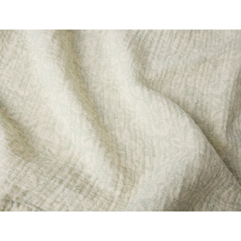 Couverture matelassée à imprimé biologique pour bébé, Agave coquelicot