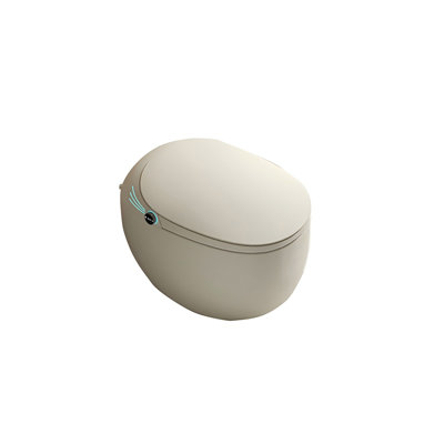 12" Rough-In Egg-shaped Fully Integrated Automatic Smart Toilet for Home, Operates Without Water Pressure Restrictions