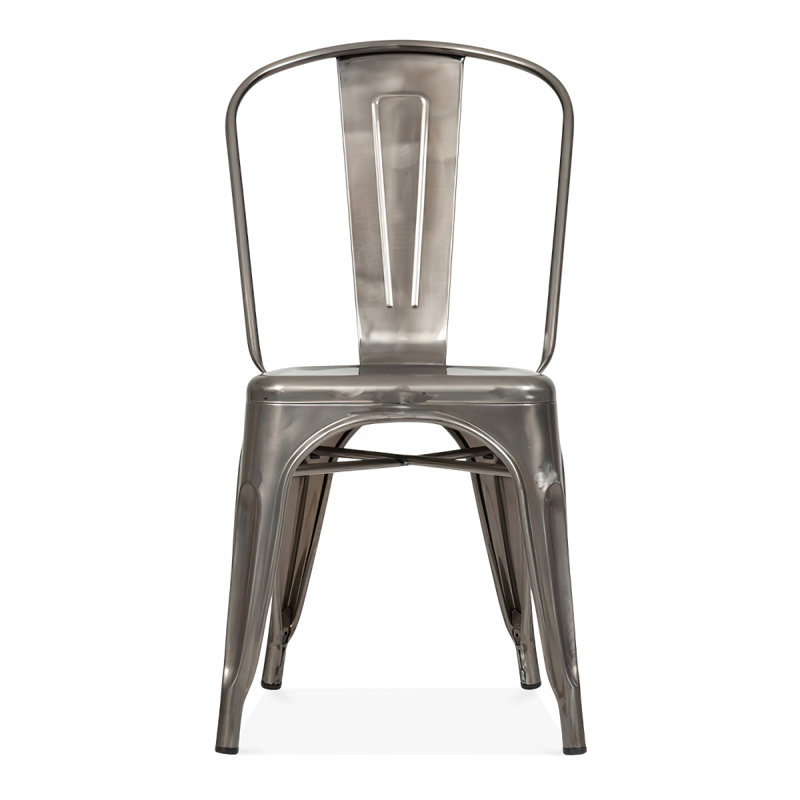 Chaise d’appoint empilable en acier