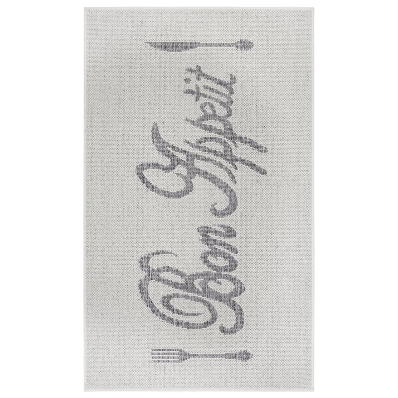 Bon Appetit De Lusso Cream Rug, Rectangle 92 x 150 cm