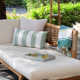 Fumero 79'' Teak Outdoor Daybed with Sunbrella Cushions
