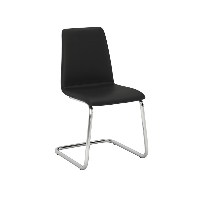 Chaise d'appoint rembourrée H 19 po Arland, Noir