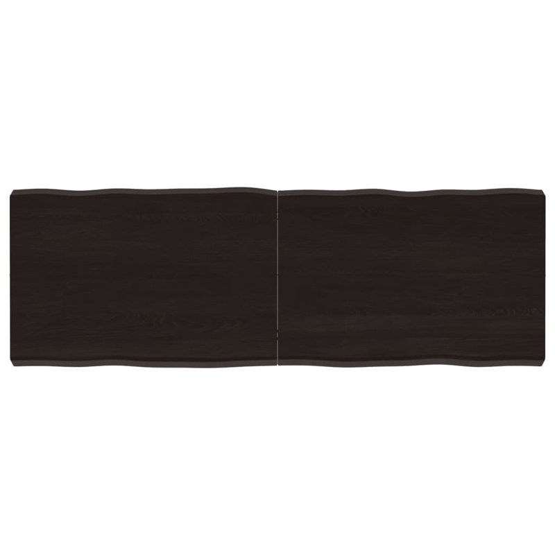 Solid Wood Table Top, Dark Grey, 40cm H x 120cm W x 6cm D