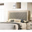 Meuble de lit contemporain très grand californien avec tête de lit en bois d'hévéa 1pc-883050647