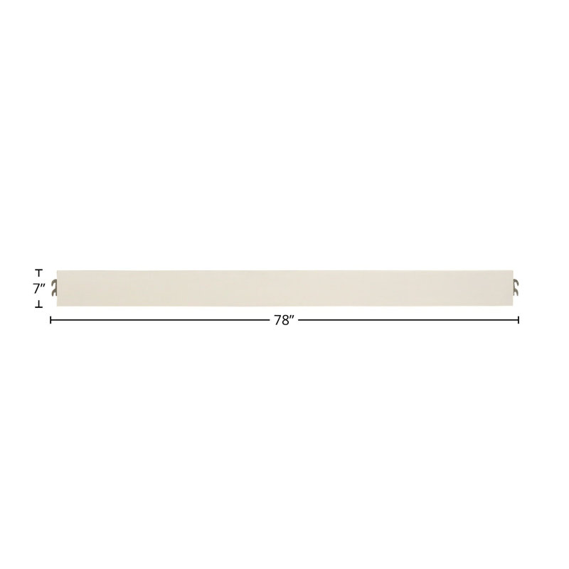 Rail de lit en bois massif Charte, Blanc