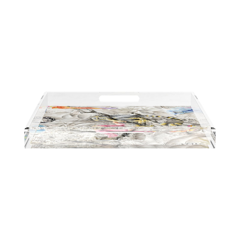 Arcadia Monkeys Acrylic Square Decorative Tray, 18"W x 18"D x 2"H