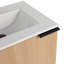 Meuble-lavabo moderne 24 po avec lavabo en céramique blanche Ebern Designs - tablettes ouvertes à gauche Elmridge-24304378