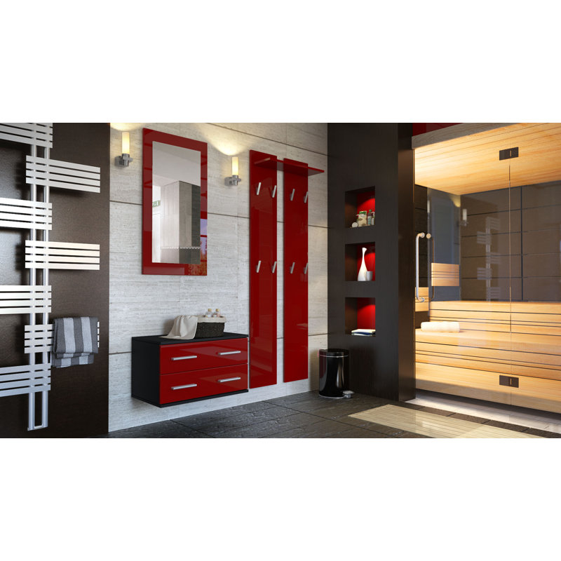 Janney Hall Tree, Burgundy/Black (Matt)