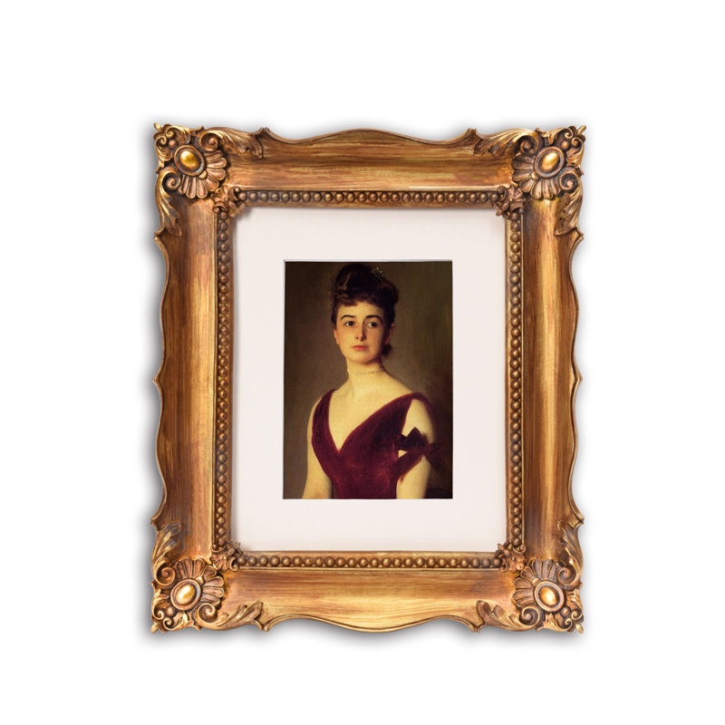 Tyaskin Picture Frame with Mat, Gold
