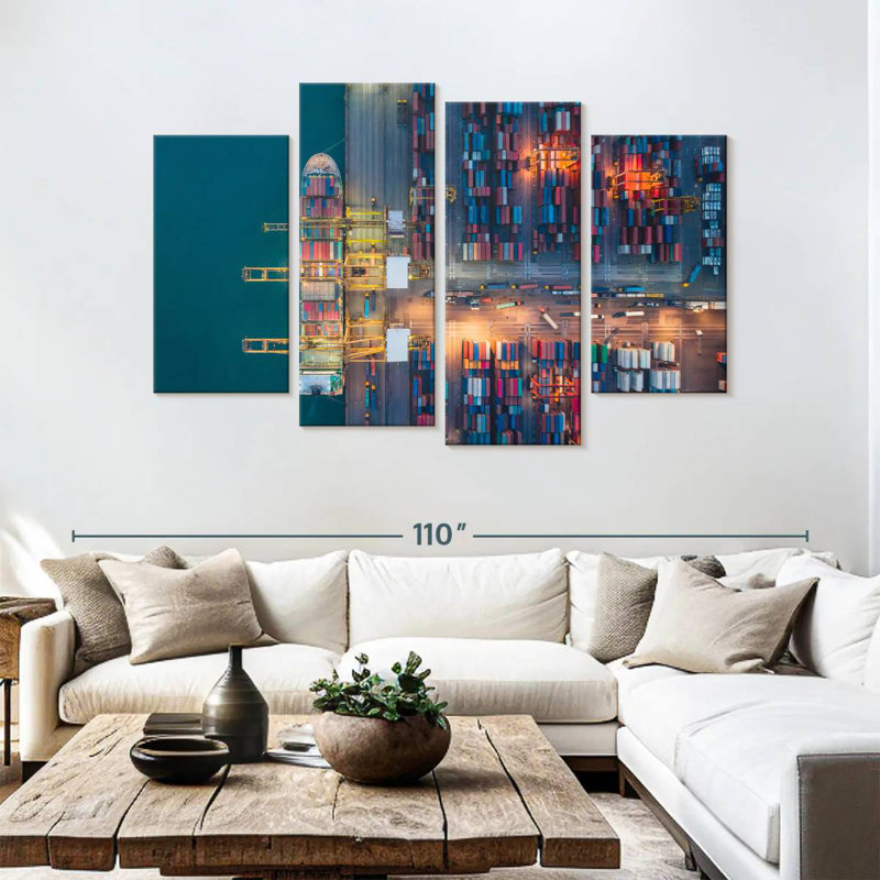 Mehar Container Cargo Ship Port, 54" H x 84" W