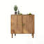 Armoire décorative avec 2 portes rainurées