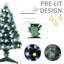 Durham Lighted Artificial Fir Christmas Tree-1641991931