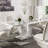 Welbert Glass Top Metal Base Dining Table