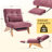 Corduroy Accent Chair with Adjustable Backrest,Reclining Chair For Reading Room,Living Room,Apartment, Office-Wine Red-1216857705