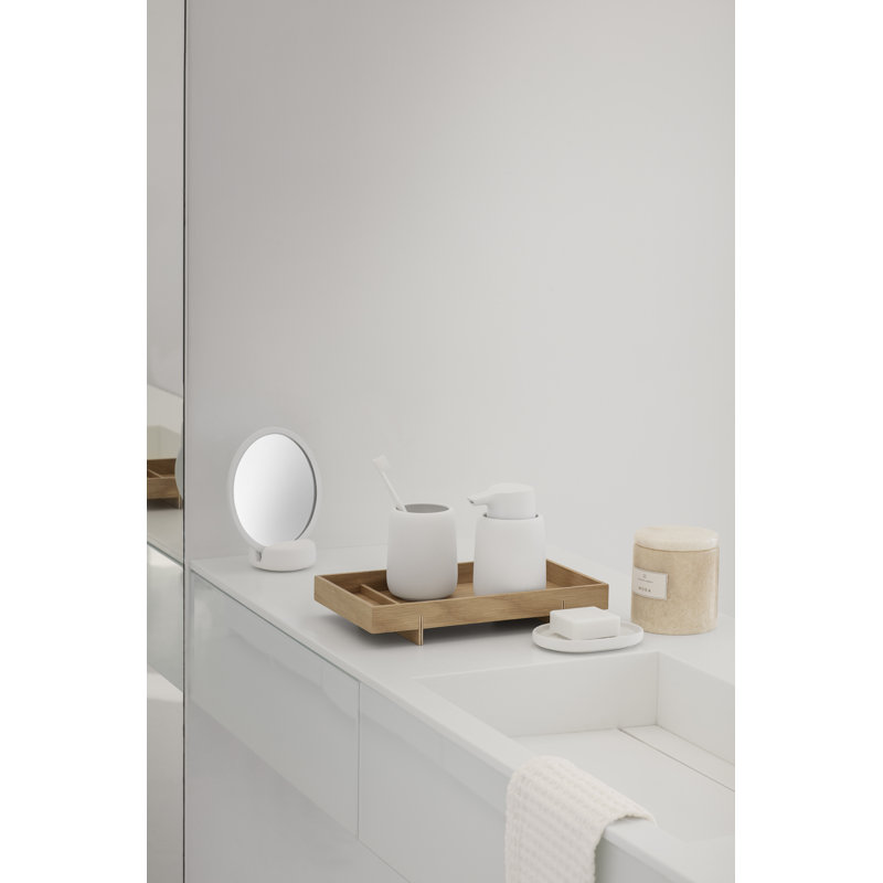 SONO Round Vanity Mirror, Moonbeam/Cream Color